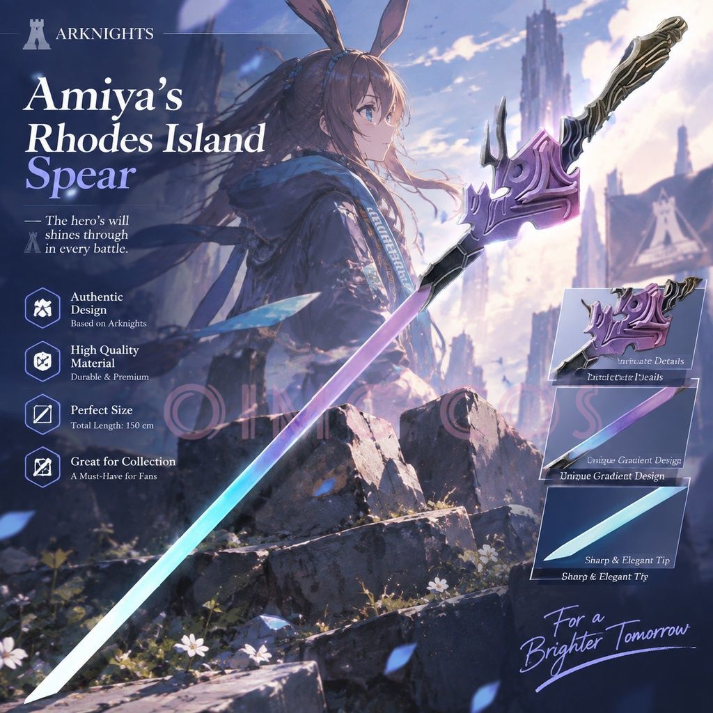 Cosplay Prop Knife - Arknights Amiya Cosplay Rekwisieten Model Mes