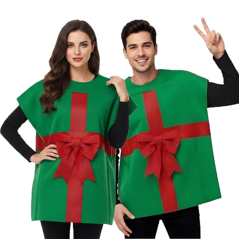 Cosplay Prop Bow - Kerstcadeaubox voor volwassenen, cosplaykostuum, groene outfit