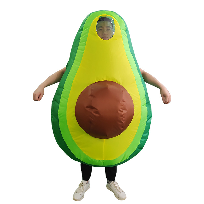 Cosplay Props - Opblaasbare avocado-kostuums, cartoon-opblaaskleding, Halloween-feest, cosplay-kostuum, grappige
