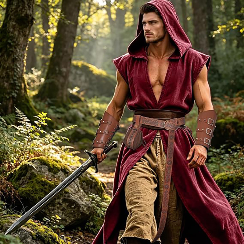 Middeleeuwse PU lederen riem,  - Cosplay Props recensie en prijs