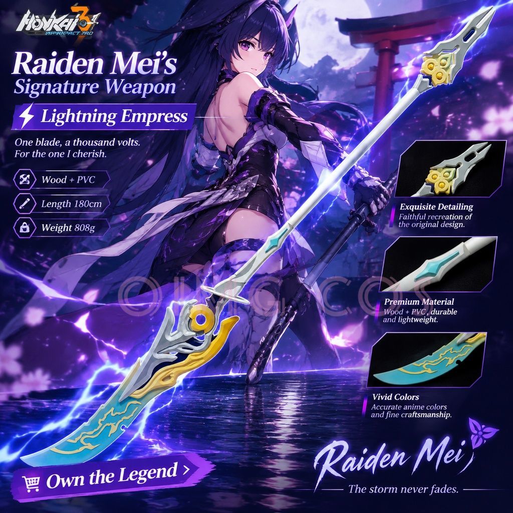 Honkai Impact 3rd Raiden Mei X - Cosplay Prop Knife recensie en prijs